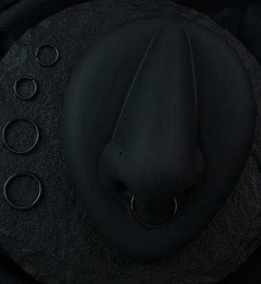 Black PVD Seamless Stainless Steel Hoop Ring