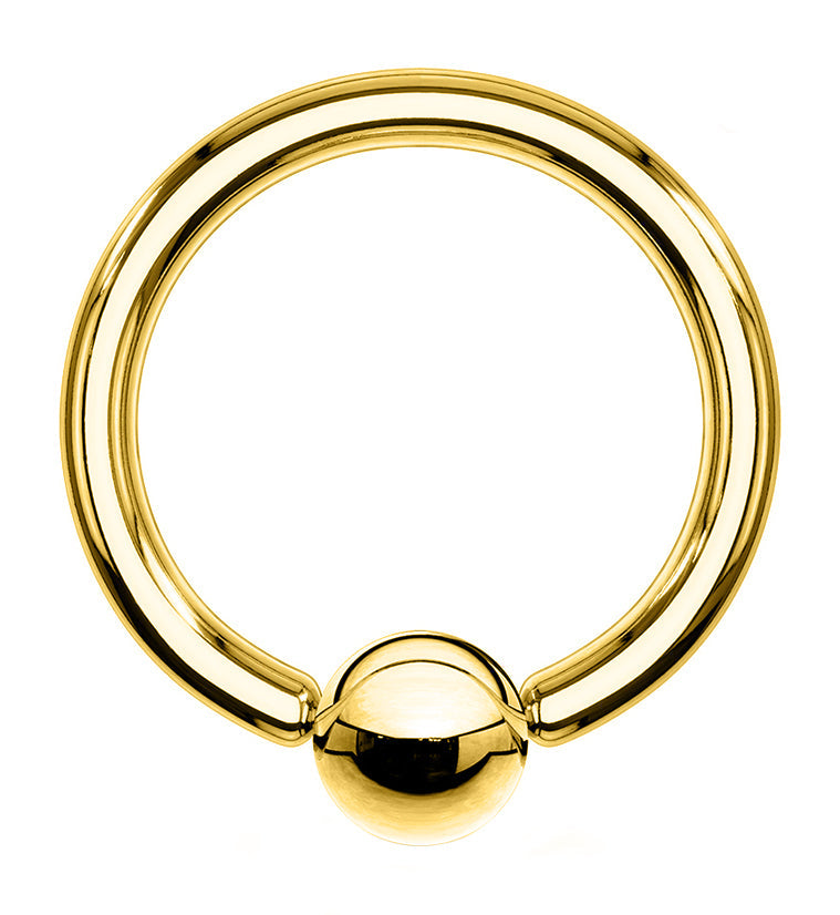 Gold PVD Captive Ring Stainless Steel