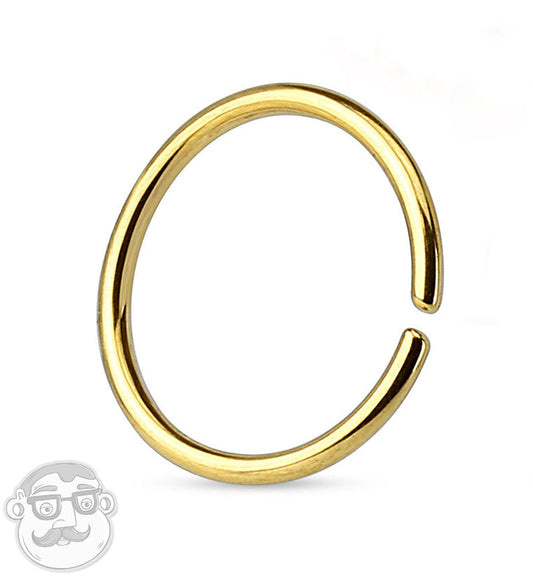 Gold PVD Seamless Stainless Steel Hoop Ring