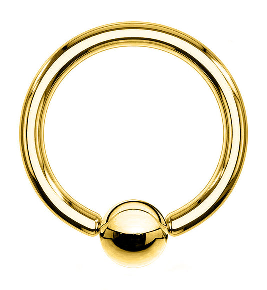 Gold PVD Captive Ring Stainless Steel