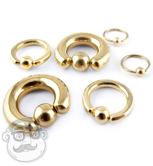 Gold PVD Captive Ring Stainless Steel