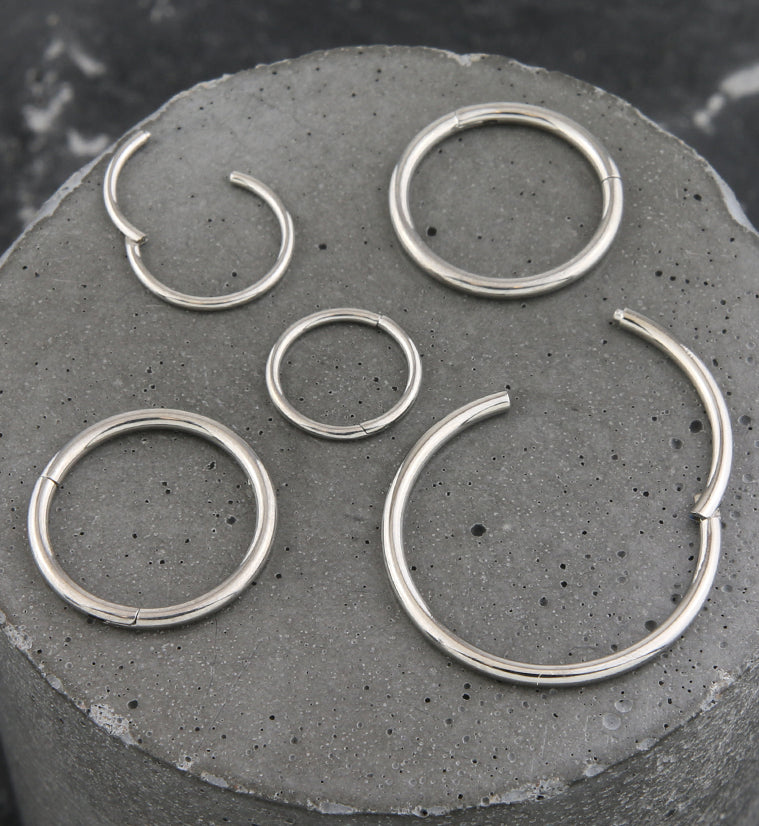 Titanium Hinged Segment Hoop Ring
